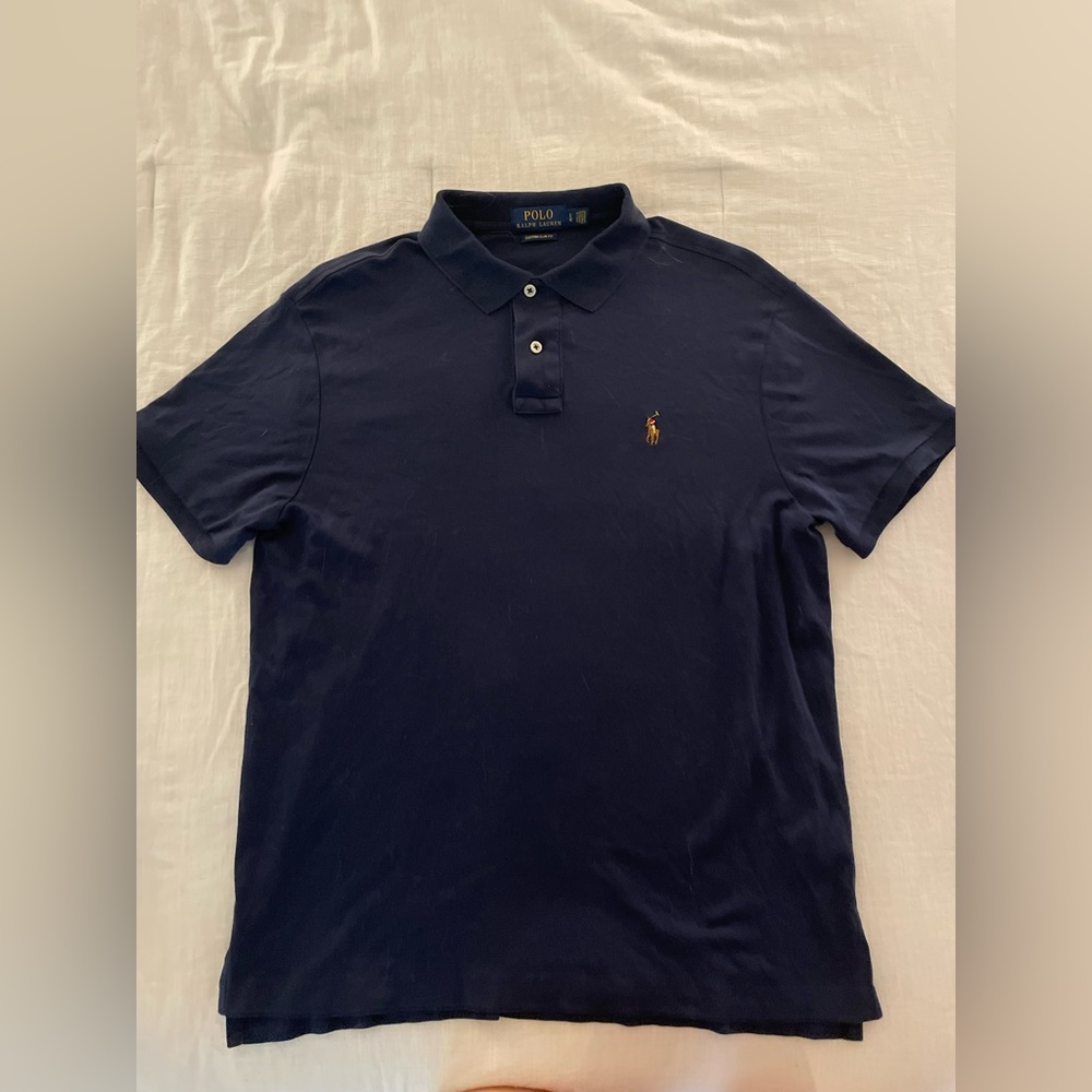 Polo Ralph Lauren Mens Custom Slim Fit Interlock Polo Shirt